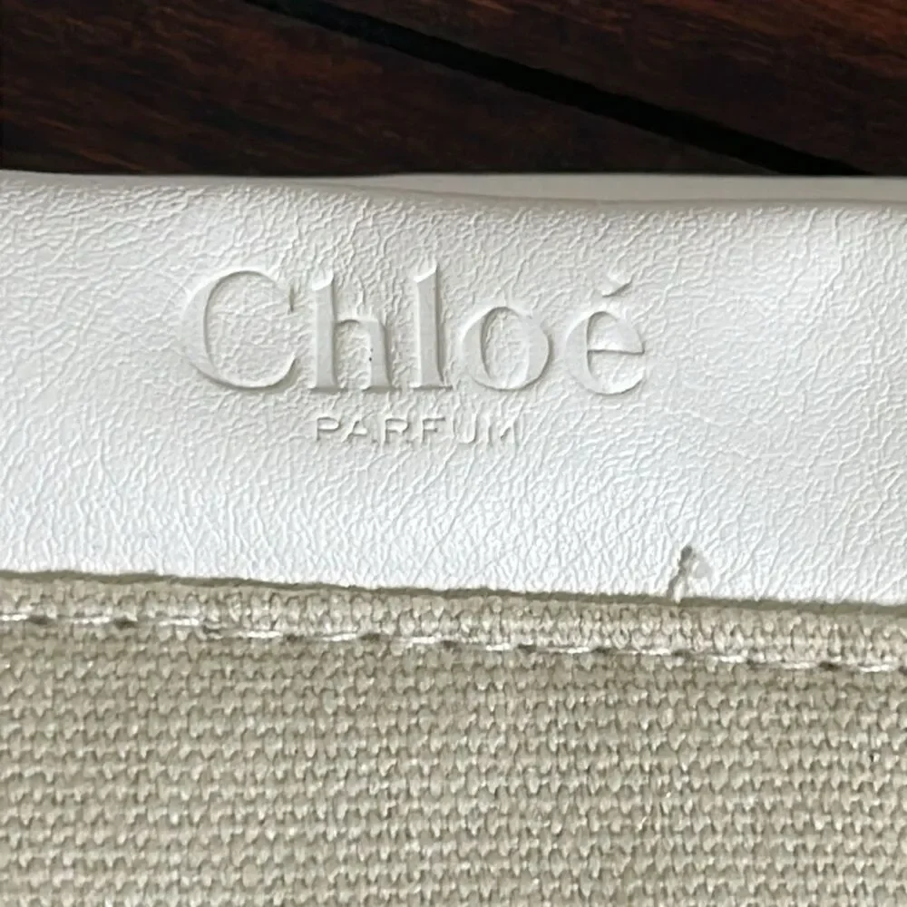 Chloe Parfums‎ Zipped Canvas Make Up Cosmetic Pouch Bag Lined  New